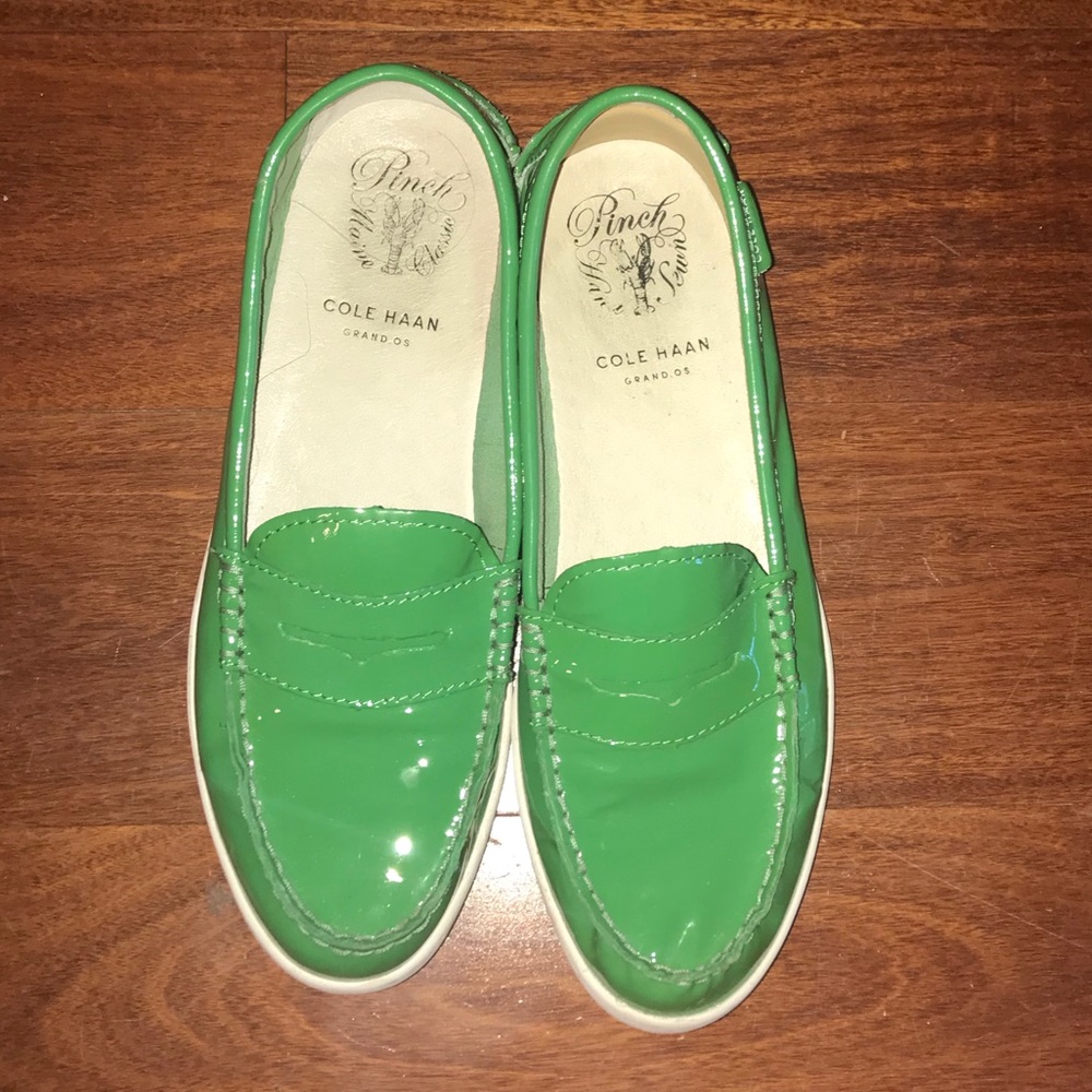 Cole Haan patent loafers